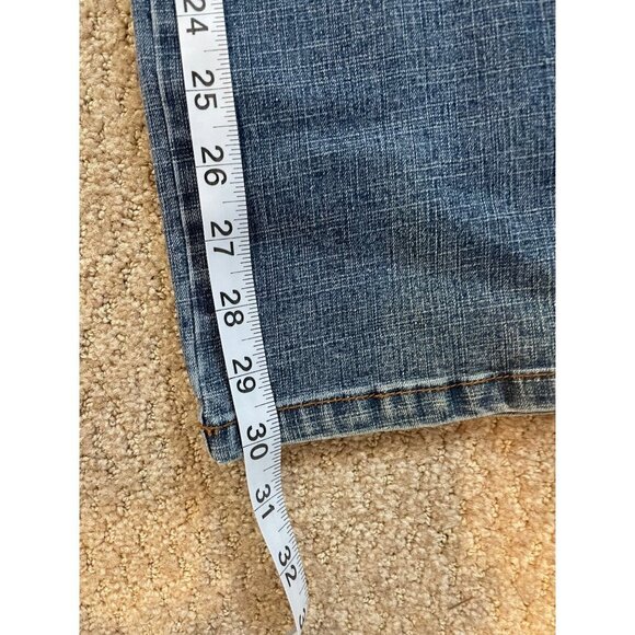 Vintage 90s Y2K Mid Rise Bootcut Relaxed Fit Embroidered Pockets Denim Jeans - Picture 12 of 12